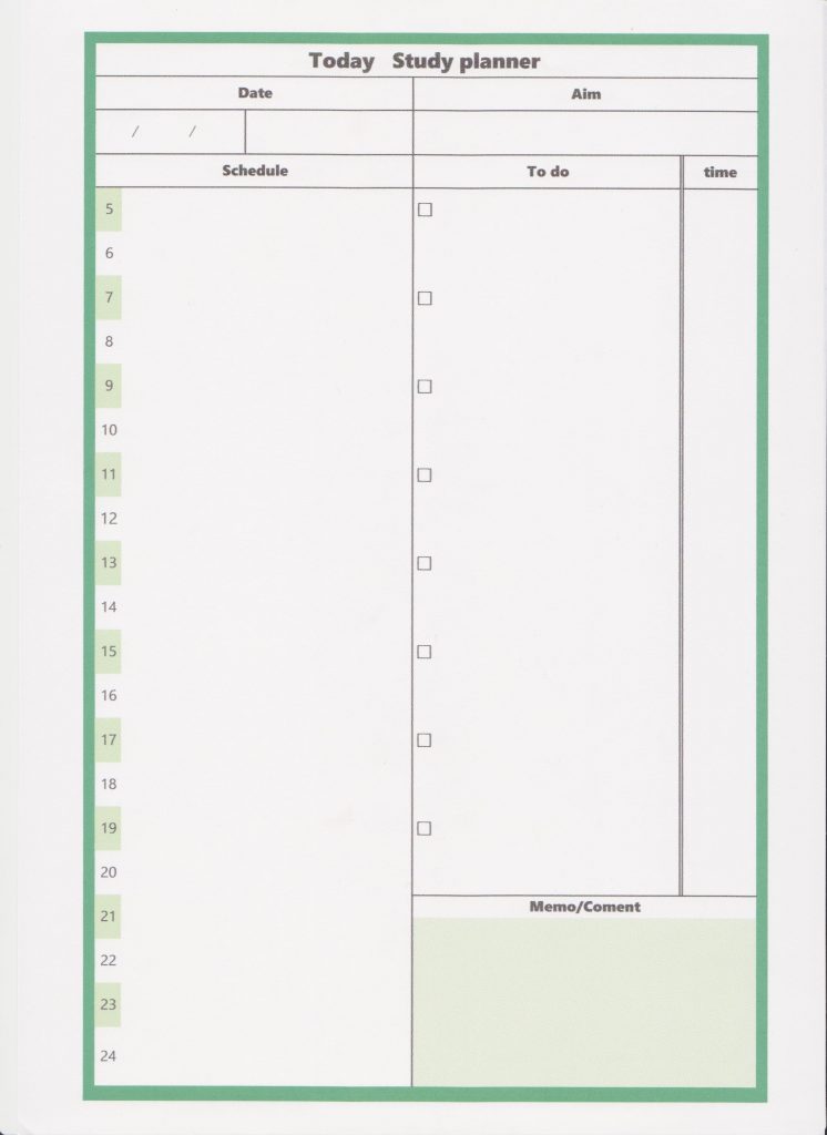 ダウンロード可 スタディープランナーデイリータイプ Type1 の使い方 スタディープランナー手帳塾